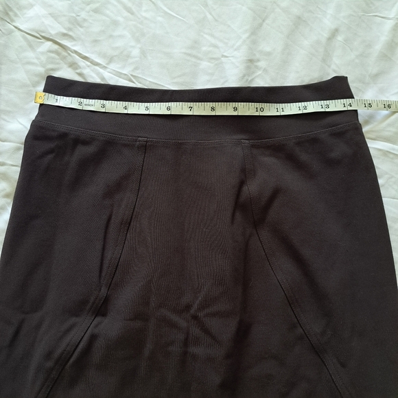 Vivian Wong | Dark chocolate brown stretchy women's semi casual pencil skirt - Picture 5 of 7